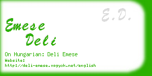 emese deli business card